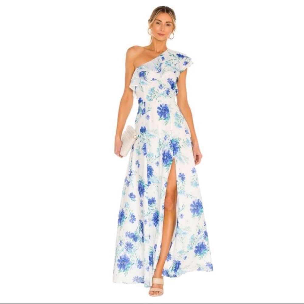 Revolve x Yumi Kim Karen Blue Floral Maxi Dress SIZE 4